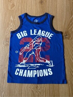 Children’s Place Blue Medium 7/8 #22 Baseball Sleeveless Shirt Graphic Tee